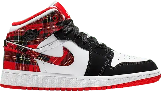 Кроссовки Air Jordan 1 Retro Mid GS Bad Santa, красный