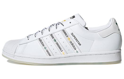 Кроссовки Superstar Adidas Originals 'Logo Stripes - White Bright Green'