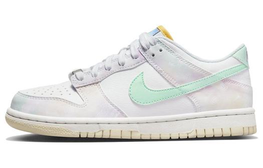 Кроссовки Nike Dunk Low, белый/светло-зеленый