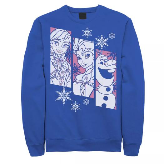 Мужской свитшот со вставкой из снежинок Frozen Disney