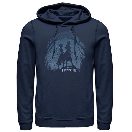 Мужской пуловер с капюшоном и логотипом Frozen 2 Anna & Elsa Forest Silhouette Licensed Character