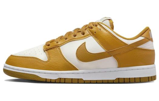 Кроссовки Nike Dunk Low, белый/золотой