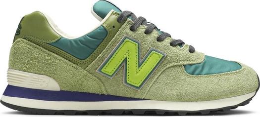 Кроссовки New Balance х Stray Rats 574, зеленый/лайм