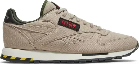 Кроссовки ghostbusters x classic leather 'khaki flight suit' Reebok, загар