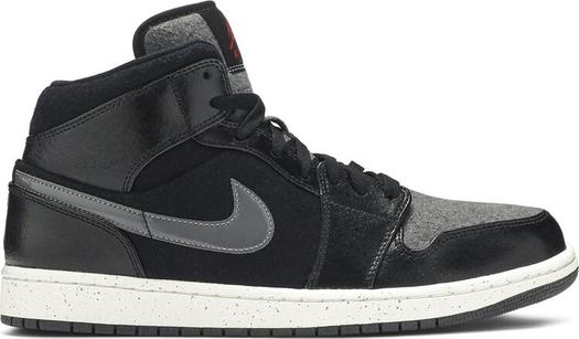 Кроссовки Air Jordan 1 Retro Mid SE Winterized, черный