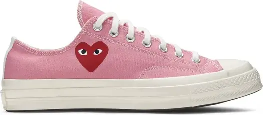 Кроссовки Converse Comme des Garçons PLAY x Chuck 70 Low Bright Pink, розовый