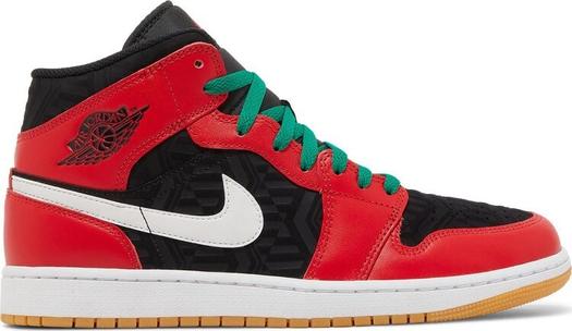 Кроссовки Air Jordan 1 Mid SE Christmas, черный