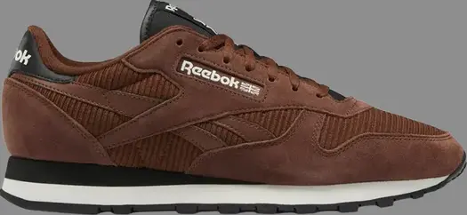 Кроссовки classic leather 'brush brown' Reebok, коричневый