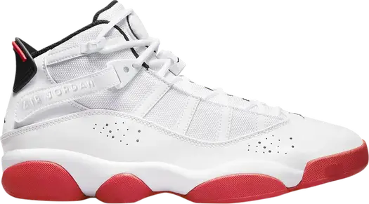 Кроссовки Jordan 6 Rings White University Red, белый