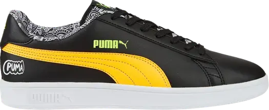 Кроссовки Puma Smash V2 Me Happy - Black Yellow, черный