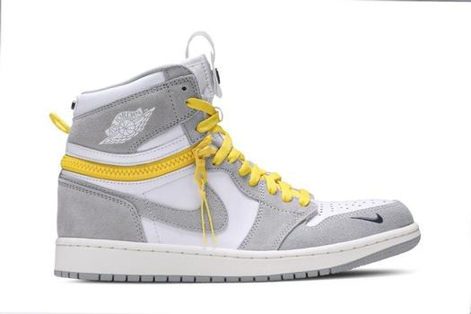 Кроссовки Air Jordan 1 High Switch Light Smoke Grey, зеленый