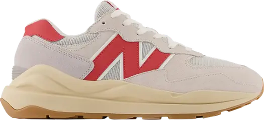 Кроссовки New Balance 57/40 'Moonbeam True Red', кремовый