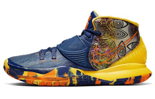 Кроссовки Nike Kyrie 6, темно-синий/желтый