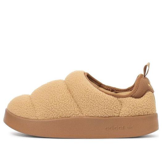Кроссовки Adidas Puffylette Slip-On 'Brown', коричневый