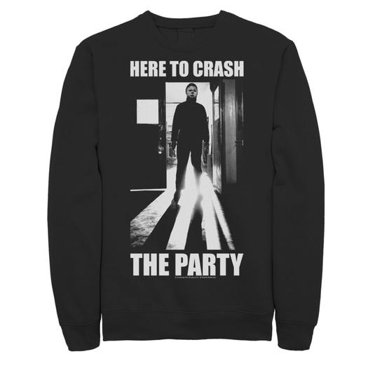 Мужской свитшот Michael Myers Here To Crash The Party на Хэллоуин Licensed Character