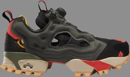 Кроссовки instapump fury trail 'poplar green black' Reebok, зеленый