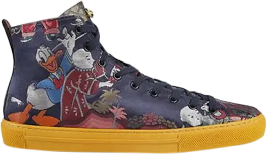 Кроссовки Gucci Jacquard High, разноцветный