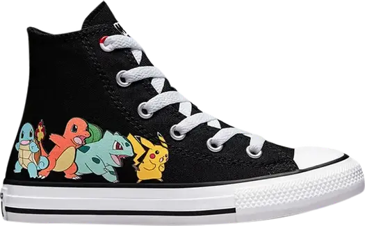 Кроссовки Converse Pokemon x Chuck Taylor All Star High PS First Partners, черный
