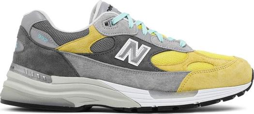 Кроссовки New Balance Amoeba Music x Nice Kicks x 992 Made in USA 'Peace Through Music - Grey', желтый