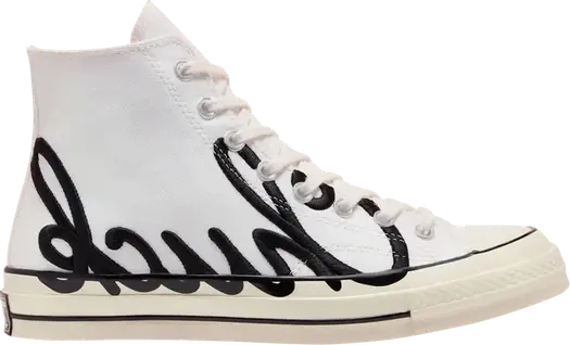 Кроссовки Converse Chuck 70 High Scripted Signature Print - White Egret, белый