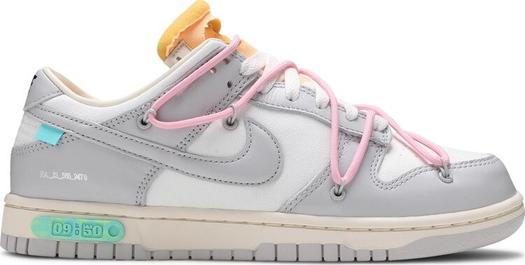 Кроссовки Nike Off-White x Dunk Low 'Lot 09 of 50', белый