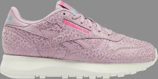 Кроссовки wmns classic leather sp 'infused lilac leopard' Reebok, фиолетовый