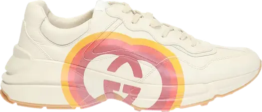 Кроссовки Gucci Rhyton Logo Print, белый