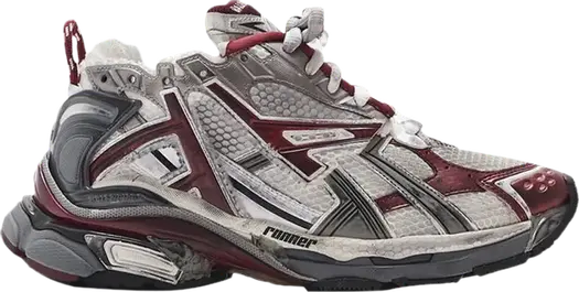 Кроссовки Kith x Balenciaga Runner White Burgundy, белые