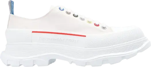 Кроссовки Alexander McQueen Tread Slick Lace Up White Multi-Color, белый