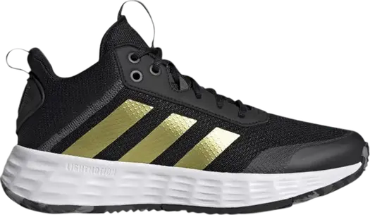 Кроссовки Adidas Own The Game 'Black Gold Metallic', черный