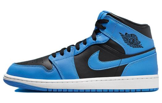 Кроссовки JORDAN 1 Mid University Blue Black