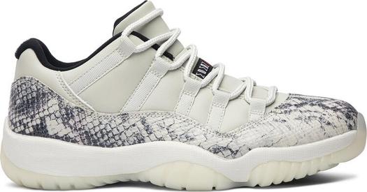 Кроссовки Air Jordan 11 Retro Low Light Bone Snakeskin, белый