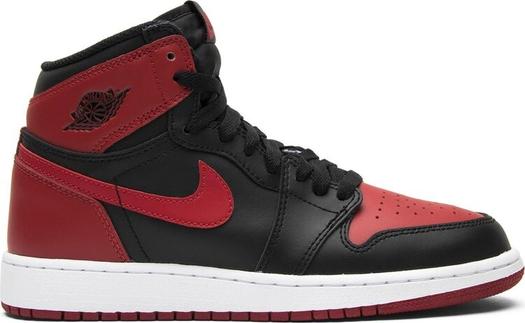 Кроссовки Air Jordan 1 Retro High OG GS Banned 2016, черный