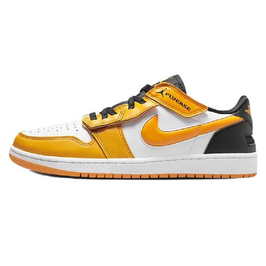 Кроссовки Nike Air Jordan 1 Low в желто-черно-белой расцветке