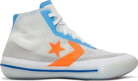 Кроссовки Converse All Star Pro BB High Solstice - White Royal Orange, белый