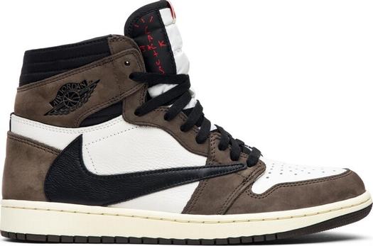 Кроссовки Travis Scott x Air Jordan 1 Retro High OG Mocha Sample, коричневый