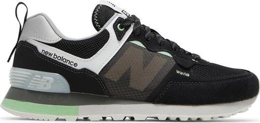 Кроссовки New Balance Wmns 574 'Black Green', черный