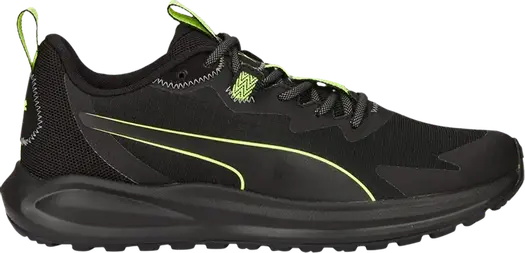 Кроссовки Puma Twitch Runner Trail Black Lime Squeeze, черный