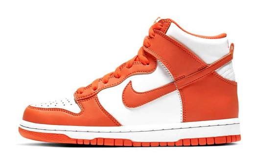 Кроссовки Nike Dunk High, белый/оранжевый