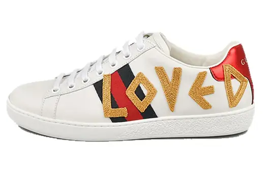 Кроссовки Gucci Ace Loved Skateboarding, белый/черный/красный