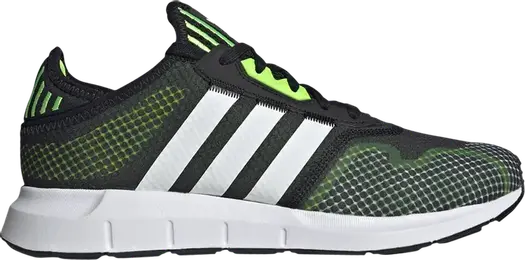 Кроссовки Adidas Swift Run X 'Black Solar Green', черный