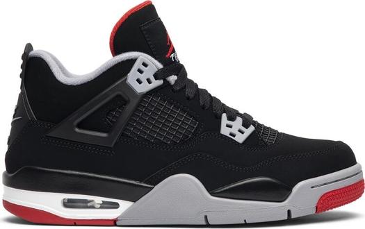 Кроссовки Air Jordan 4 Retro OG GS Bred 2019, черный
