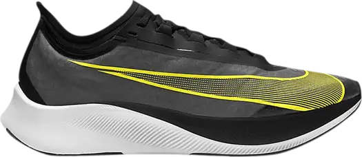 Кроссовки Nike Zoom Fly 3 'Black Opti Yellow', черный