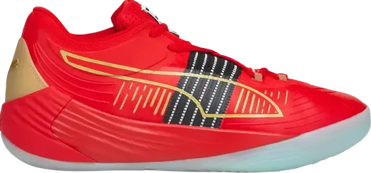 Кроссовки Puma Fusion Nitro High Risk Red Team Gold, красный