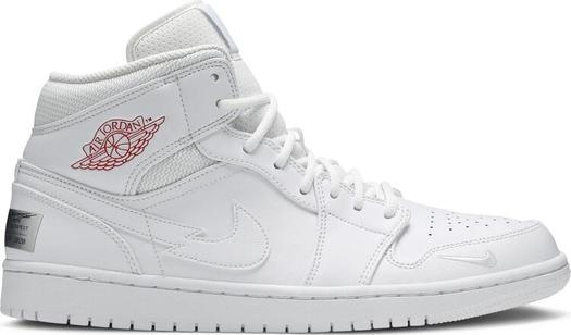 Кроссовки Air Jordan 1 Mid SE Euro Tour, белый