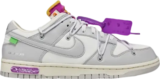 Кроссовки Nike Off-White x Dunk Low 'Lot 03 of 50', белый