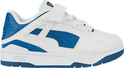 Кроссовки Puma Slipstream Suede Little Kid White Lake Blue, белый