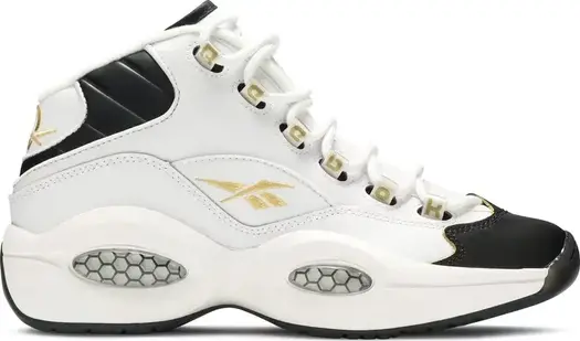 Кроссовки question mid j 'black toe' Reebok, белый