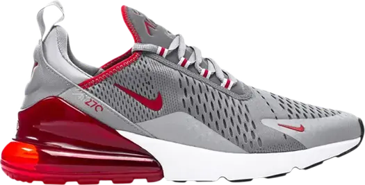Кроссовки Nike Air Max 270 'Particle Grey University Red', серый