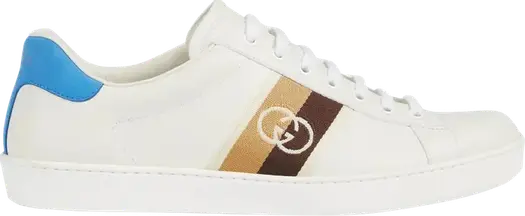 Кроссовки Gucci Ace Interlocking G, Белый Синий
